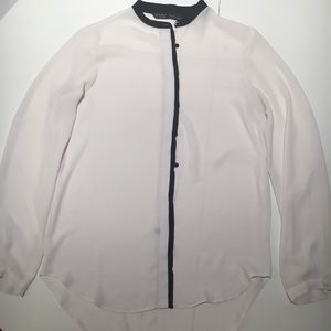 Cream long sleeves formal blouse